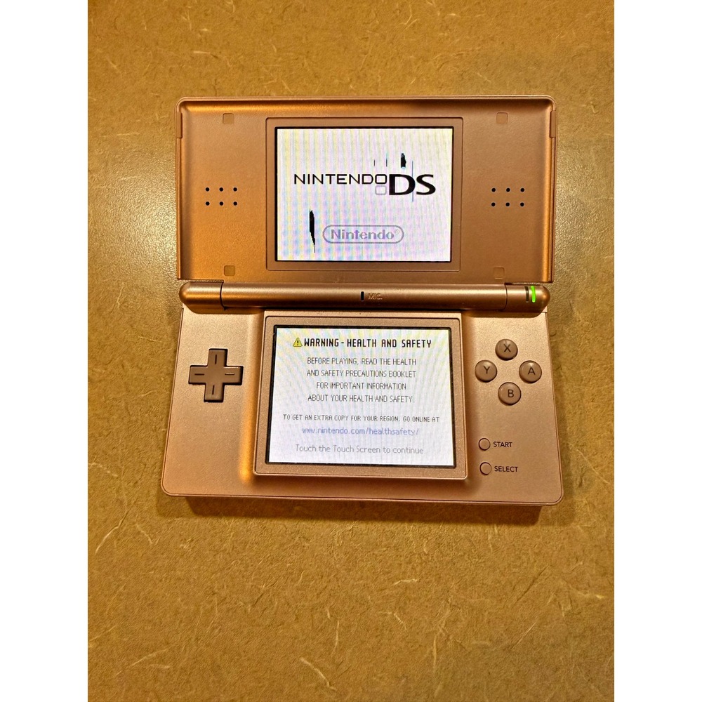 Nintendo DSLite Metallic Rose Pink USG-001 Tested Working No Charger Pixel Issue